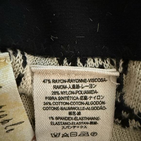 Free people irreplaceable black&white pencil skirt size S - Picture 7 of 11